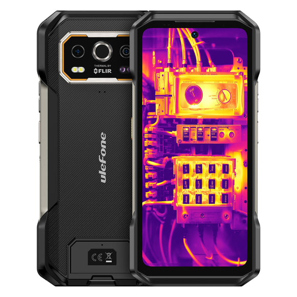 Ulefone Armor 27T Pro Rugged Phone, Thermal Imaging, 12GB+256GB, Night Vision, 10600mAh, 6.78 inch Android 14 MediaTek Dimensity 6300 Octa Core, Network: 5G, NFC (Black)