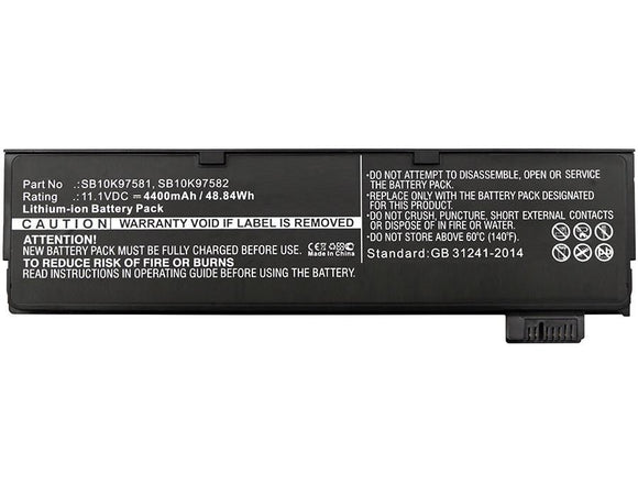 CoreParts Laptop Battery for Lenovo 49Wh Li-ion 11.1V 4400mAh Black, Thinkpad P51S, Thinkpad T570, 61+version