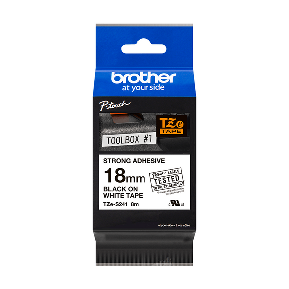 Brother TZeS tape 18mmx8m strong black/white