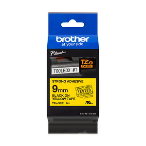 Brother TZeS tape 9mmx8m strong black/yellow