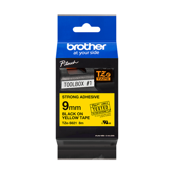 Brother TZeS tape 9mmx8m strong black/yellow