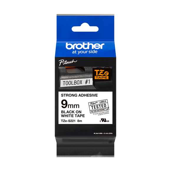 Brother TZeS tape 9mmx8m strong black/white