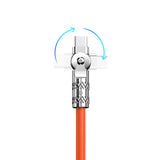 Dudao L24CL USB-C to angled Lightning cable 30W 1m 180° rotation orange