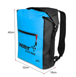 Outdoor Folding Double Shoulder Bag Dry Sack PVC Waterproof Backpack, Capacity: 25L(Yellow)