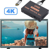 HDMI Switch 3 into 1 out 4Kx2K HD Video Switch, with Remote Control