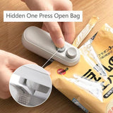 Small 2-in-1 Rechargeable Magnetic Snack Sealer Household Mini Sealing Machine(Green)