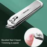 4pcs /Set Stainless Steel Nail Knife Set Household Portable Rotating Bag Nail Cutting Tool, Color: Matcha Green