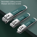 4pcs /Set Stainless Steel Nail Knife Set Household Portable Rotating Bag Nail Cutting Tool, Color: Matcha Green