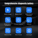 KONNWEI BK200 6V/12V/24V Car Bluetooth Battery Tester(Silver)