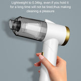 Q8 LED Light Wireless Portable Handheld Car Foldable 9000Pa Suction Vacuum Cleaner (Black)