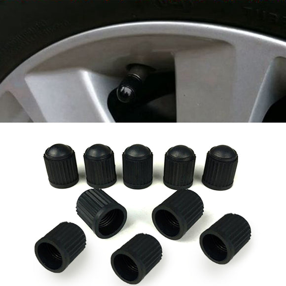 Black Tire valve Dust Rubber Cap For Bicycle And Car, Diameter: 10mm(Black)