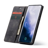 Multifunctional Retro Frosted OnePlus 7 Pro Zipper Wallet & Photo Frame(Black)