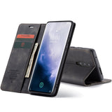 Multifunctional Retro Frosted OnePlus 7 Pro Zipper Wallet & Photo Frame(Black)