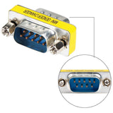 Serial RS232 DB9 9 Pin Male to Male Adapter Converter(White)