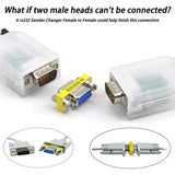 Serial RS232 DB9 9 Pin Female to Female Adapter Converter(Blue)