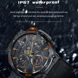 HT17 1.46 inch Round Screen Bluetooth Smart Watch, Support Health Monitoring & 100+ Sports Modes(Black)