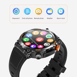 HT17 1.46 inch Round Screen Bluetooth Smart Watch, Support Health Monitoring & 100+ Sports Modes(Black)