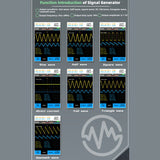 BSIDE O9 Digital Handheld Dual Channel 50MHz Oscilloscope Signal Source Multimeter, Spec: With Dual Oscilloscope Probe (Red)
