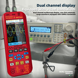 BSIDE O9 Digital Handheld Dual Channel 50MHz Oscilloscope Signal Source Multimeter, Spec: With Dual Oscilloscope Probe (Red)