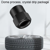 4pcs /Set Hexagonal Metal Tire Valve Caps Automobile Universal Modified Valve Covers(Silver)