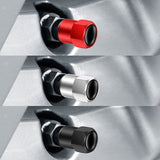 4pcs /Set Hexagonal Metal Tire Valve Caps Automobile Universal Modified Valve Covers(Silver)