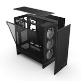 NZXT H5 Flow RGB (2024) Tårn ATX Ingen Strømforsyning Sort, Tempered Glass