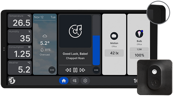 Shelly flush-mounted Shelly Wall Display X2 Black Blu HT Black Android Wi-Fi Black