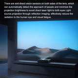 Xiaomi Mijia Laser Projector Beamer Full HD 4K Video Projector Portable DLP Mini Projector Home Cinema, Support Dolby / WiFi / HDMI / HDR10(Black)