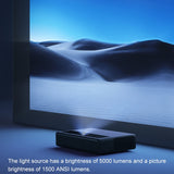 Xiaomi Mijia Laser Projector Beamer Full HD 4K Video Projector Portable DLP Mini Projector Home Cinema, Support Dolby / WiFi / HDMI / HDR10(Black)