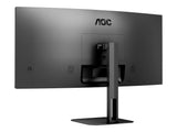 AOC Value-line CU34V5C/BK 34" 3440 x 1440 (UltraWide) HDMI DisplayPort USB-C 100Hz Dockingskærm