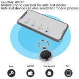 Intelligent Bluetooth 5.0 Locator Bidirectional Alarm Tracker with Keychain(Black)