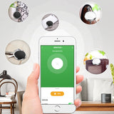 Intelligent Bluetooth 5.0 Locator Bidirectional Alarm Tracker with Keychain(Black)