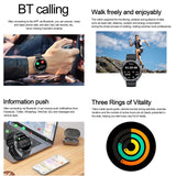BT Call Smart Watch, Support Blood Pressure / Heart Rate / Sports Health Monitoring Fitness Tracker(Steel 3-Bead Steel) AK83