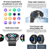 BT Call Smart Watch, Support Blood Pressure / Heart Rate / Sports Health Monitoring Fitness Tracker(Steel 3-Bead Steel) AK83