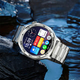 BT Call Smart Watch, Support Blood Pressure / Heart Rate / Sports Health Monitoring Fitness Tracker(Steel 3-Bead Steel) AK83