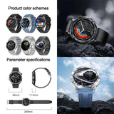 BT Call Smart Watch, Support Blood Pressure / Heart Rate / Sports Health Monitoring Fitness Tracker(Steel 3-Bead Steel) AK83