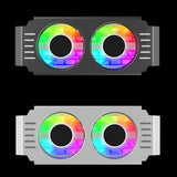 Desktop ARGB Memory Cooler PWM Temperature Control Dual Fan, For DDR / DDR2 / DDR3 / DDR4 / DDR5(Black)