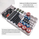 JK-19070823 Battery Storage Box With Battery Capacity Tester(white)