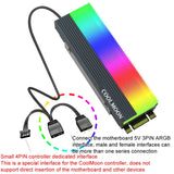 COOLMOON CM-M2A M.2 2280 Solid State Drive Cooler 5V ARGB Hard Drive Heatsink(Gray)