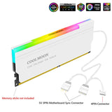 COOLMOON CM-RA1 ARGB Memory Vest Desktop Computer Memory Stick Cooling Case(Gray)