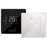 BHT-006GBLW 95-240V AC 16A Smart Home Heating Thermostat for EU Box, Control Electric Heating with Only Internal Sensor & External Sensor & WiFi Connection (Black)