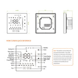 BHT-006GBLW 95-240V AC 16A Smart Home Heating Thermostat for EU Box, Control Electric Heating with Only Internal Sensor & External Sensor & WiFi Connection (Black)