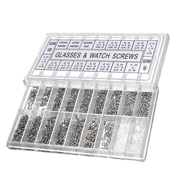 Box Watch Glasses Repair Screw Set 1000pcs