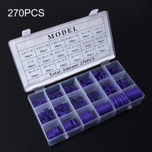 Car Auto Vehicle 18 Sizes Assortment Kit Air Conditioning HNBR Seal O-Ring Set 270 PCS