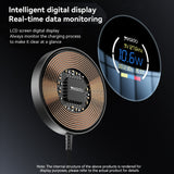 Yesido DS28 15W Smart Digital Display Magnetic Wireless Charger, Length:1.2m(Black)