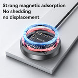 Yesido DS28 15W Smart Digital Display Magnetic Wireless Charger, Length:1.2m(Black)