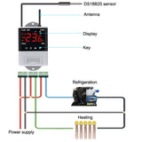 DTC-2201 18B20 Sensor WiFi Intelligent Aquarium Fish Tank Hatch Central Air Conditioning Temperature Controller