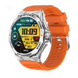 Lemfo K62 1.43 inch AMOLED Round Screen Smart Watch Supports Bluetooth Calls(Silver Orange)