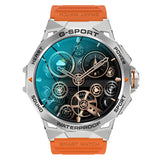 Lemfo K62 1.43 inch AMOLED Round Screen Smart Watch Supports Bluetooth Calls(Silver Orange)