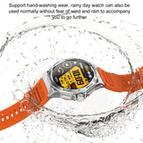 Lemfo K62 1.43 inch AMOLED Round Screen Smart Watch Supports Bluetooth Calls(Silver Orange)